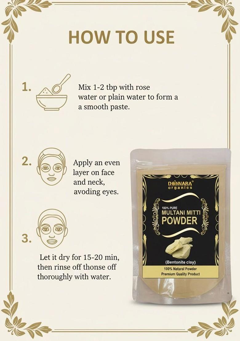 Donnara Organics Multani Mitti Powder Face Pack 150 G