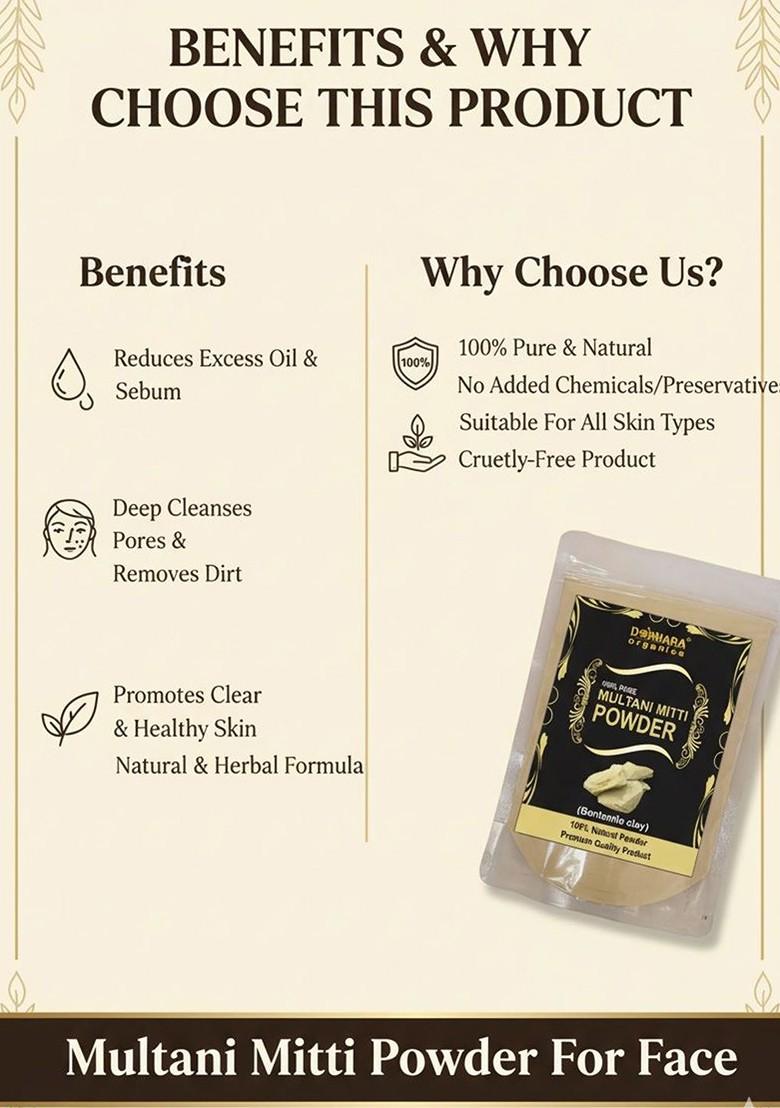 Donnara Organics Multani Mitti Powder Face Pack 150 G