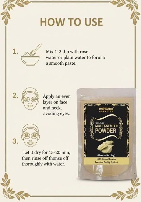 Donnara Organics Multani Mitti Powder Face Pack 150 G