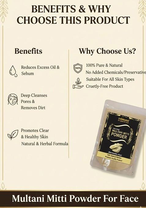 Donnara Organics Multani Mitti Powder Face Pack 150 G