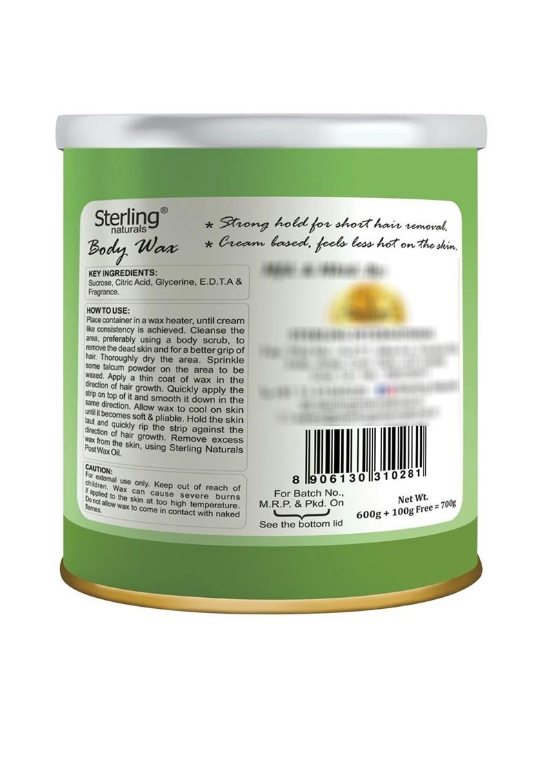 Sterling Naturals Women Wax Smooth Less Painful Hair Removal D Tan Formula 700G