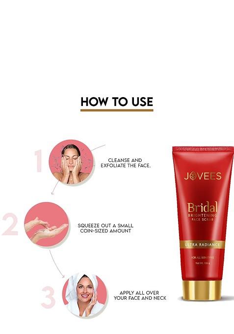 Jovees Herbal Bridal Brightening Ultra Radiance Vitamin C Face Scrub 100 G