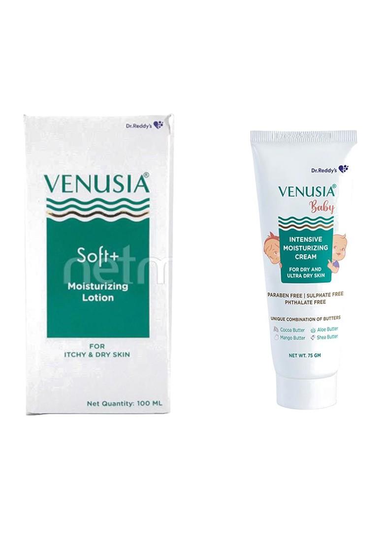 Venusia Set Of 2 Moisturizing Face Body Lotion 100 Ml Cream 75 G