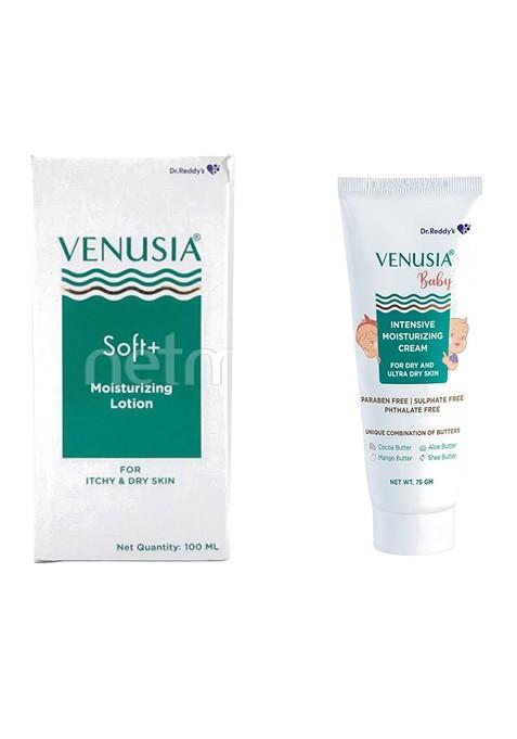 Venusia Set Of 2 Moisturizing Face Body Lotion 100 Ml Cream 75 G