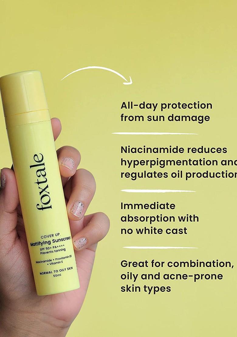 Foxtale Apid Wrinkle Reduction Retinol Serum 30Ml Matte Finish Sunscreen 50Ml