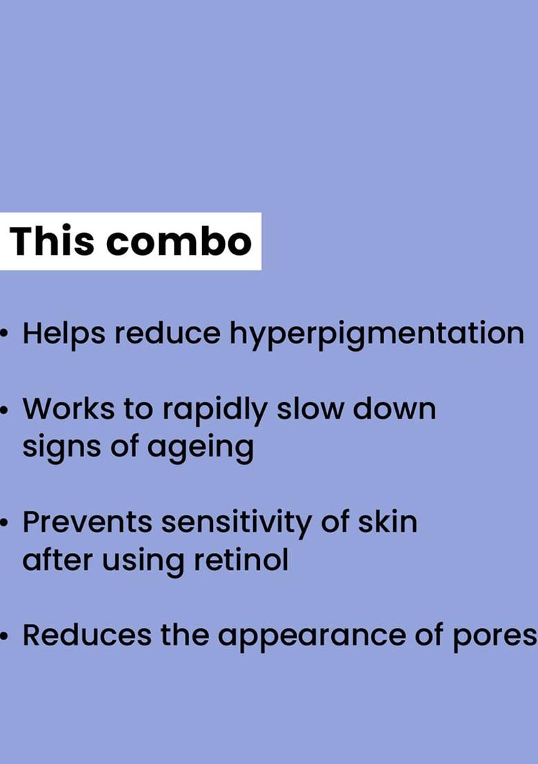 Foxtale Apid Wrinkle Reduction Retinol Serum 30Ml Matte Finish Sunscreen 50Ml