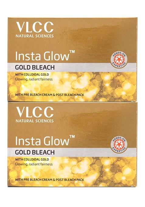 Vlcc Set Of 2 Insta Glow Gold Bleach With Colloidal 60 G Each