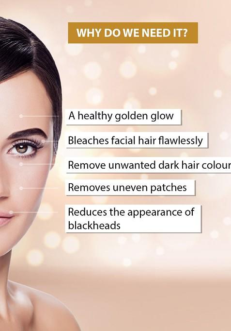 Aryanveda 24 Carat Gold Bleach Cream For Anti Aging Deep Skin Brightening 250G