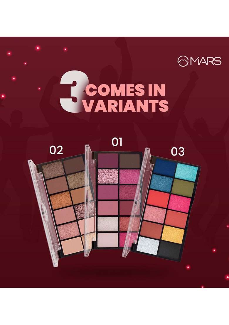 Mars Dance Of Joy 12 In 1 Ultra Pigmented Eyeshadow Palette Shade 02 - Indya