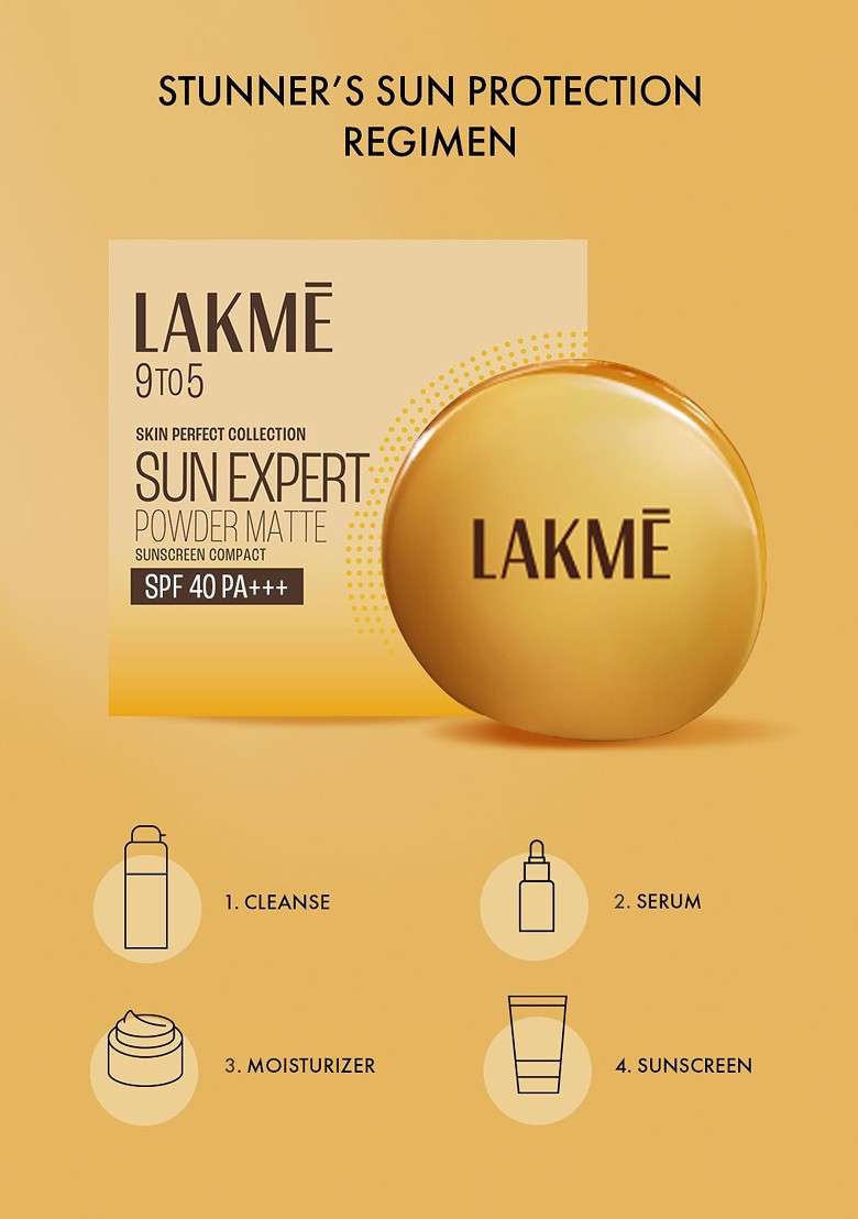 Lakme Sun Expert Spf 40 Pa Ultra Matte Compact With Vitamin E Iron Oxides 7G - Indya