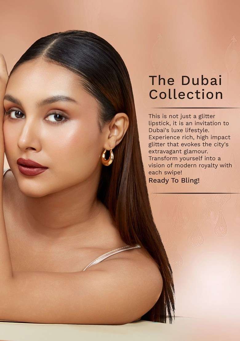 Pilgrim Dubai Bling 3D Glitter Formula With Matte Finish Lipstick 4 2 G Arabian Nites 04 - Indya