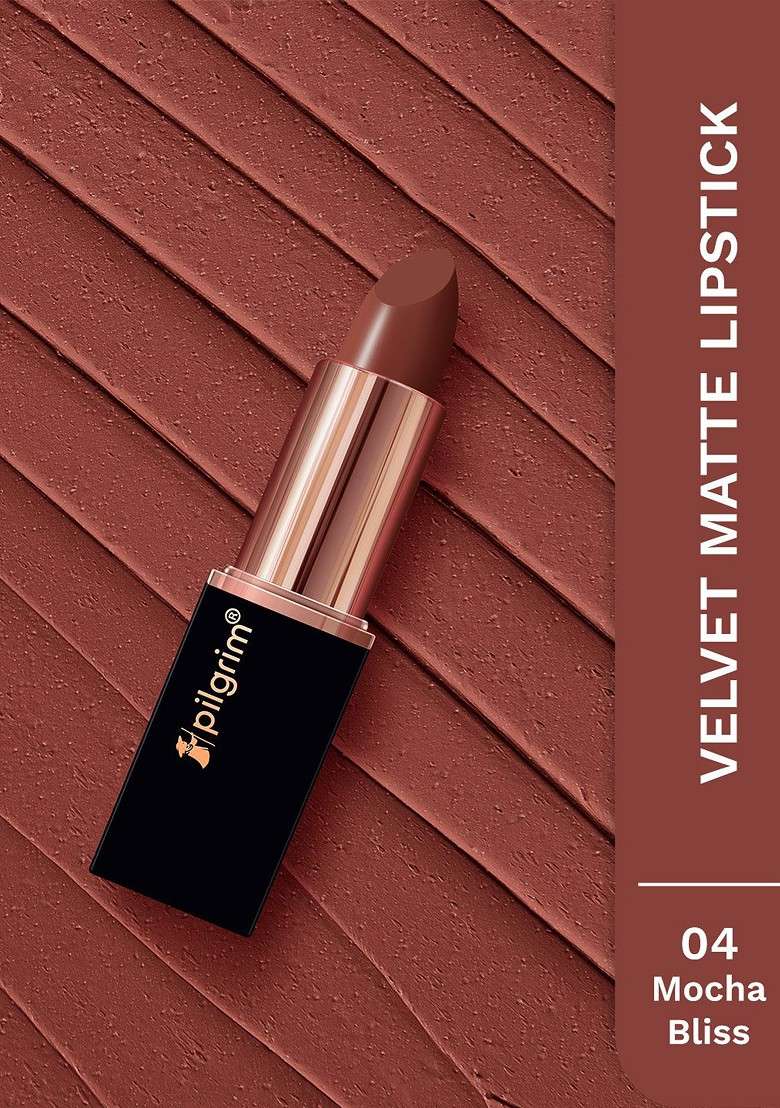 Pilgrim Matte Bullet Intense Colour Transferproof Smudgeproof Lipstick Mocha Bliss 04 - Indya
