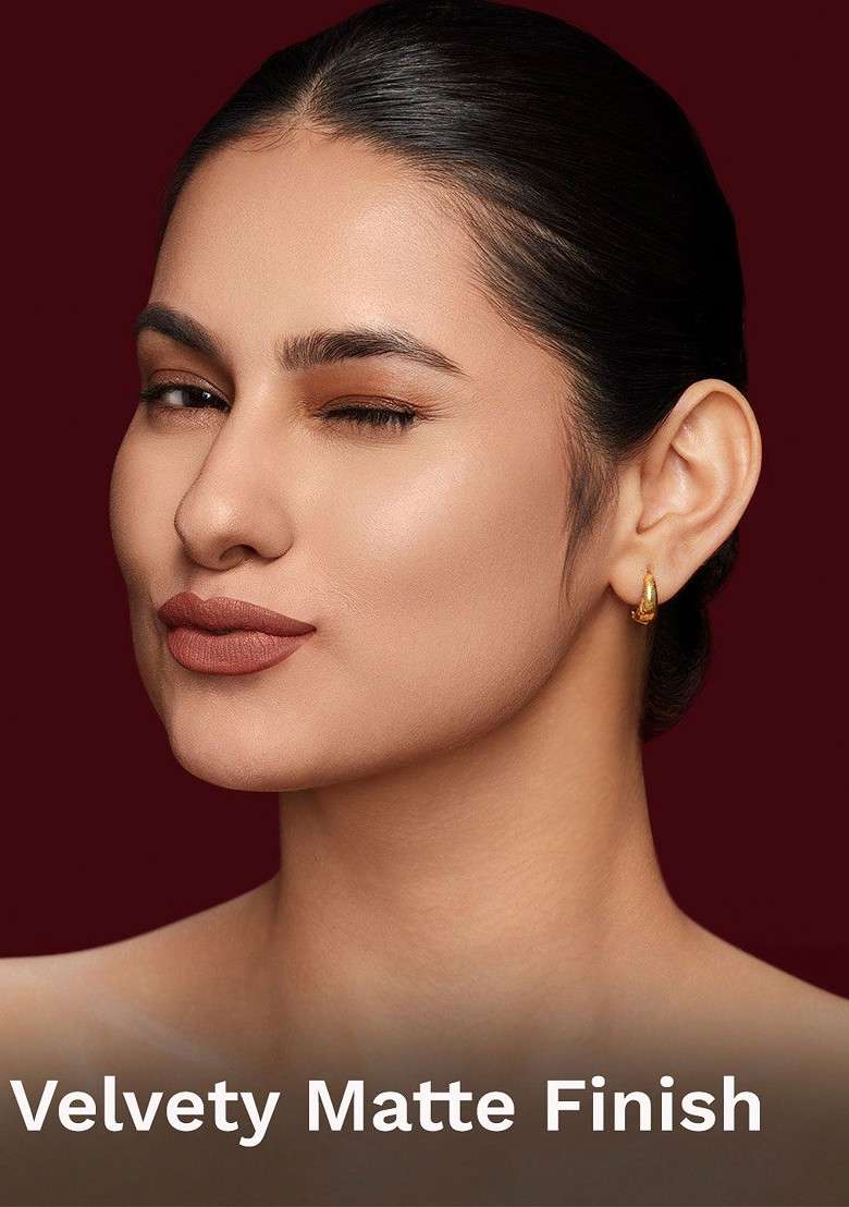 Pilgrim Matte Bullet Intense Colour Transferproof Smudgeproof Lipstick Mocha Bliss 04 - Indya
