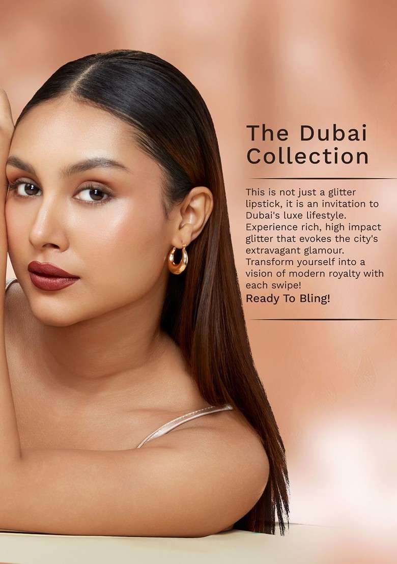 Pilgrim Dubai Bling 3D Glitter Formula With Matte Finish Lipstick 4 2 G Royal Noor 05 - Indya