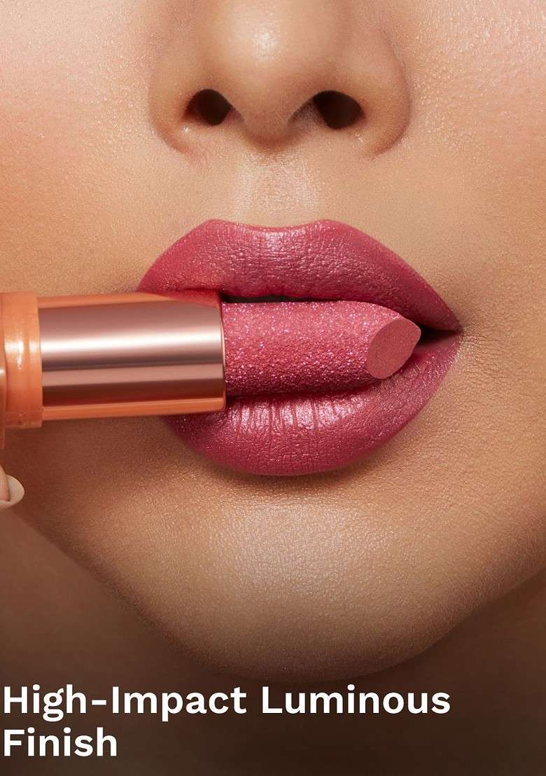 Pilgrim Glitter Lipstick Luxurious 3D Formula With Matte Finish 4 2 G My Habibi 07 - Indya