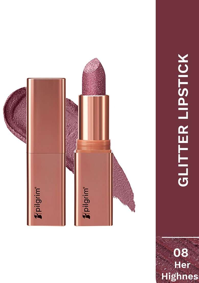 Pilgrim Dubai Bling 3D Glitter Formula With Matte Finish Lipstick 4 2 G Her Highness 08 - Indya