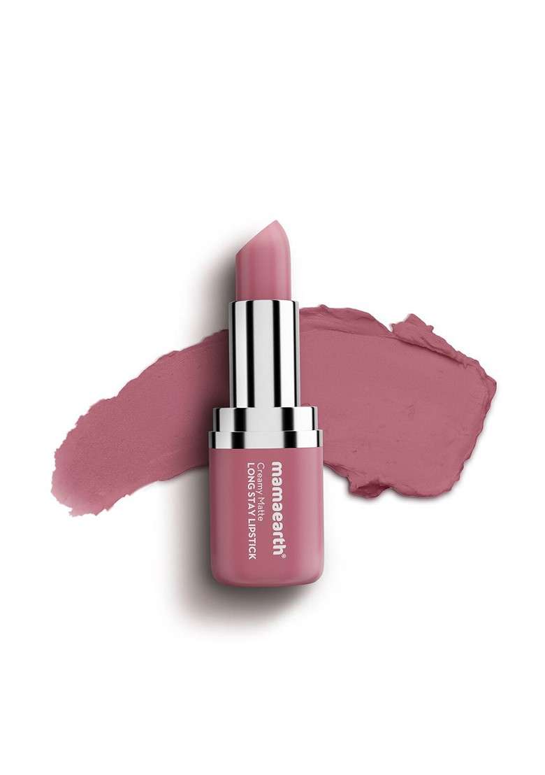 Mamaearth Creamy Matte Long Stay Lipstick With Murumuru Butter Mauve Bloom - Indya