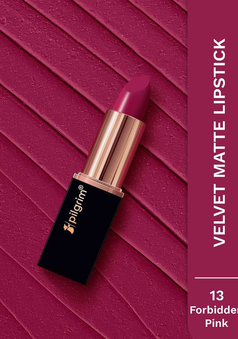 Pilgrim Matte Bullet Intense Colour Transferproof Smudgeproof Lipstick Forbidden Pink 13 - Indya