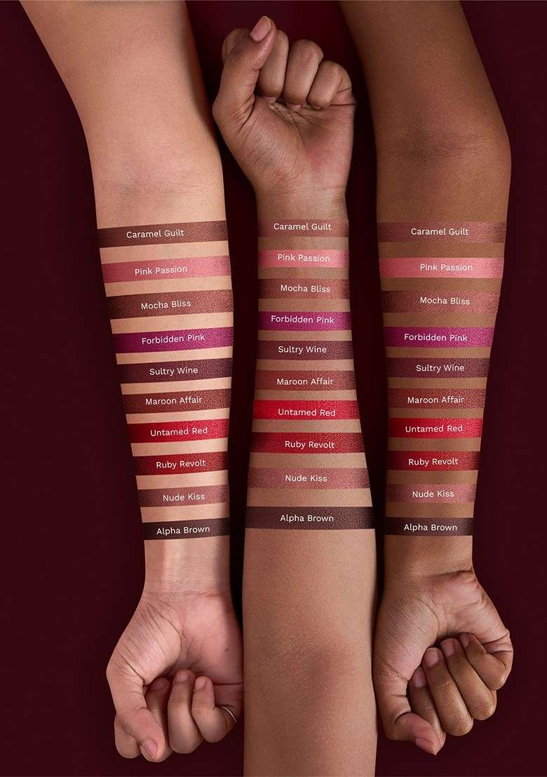 Pilgrim Matte Bullet Intense Colour Transferproof Smudgeproof Lipstick Sultry Wine 26 - Indya