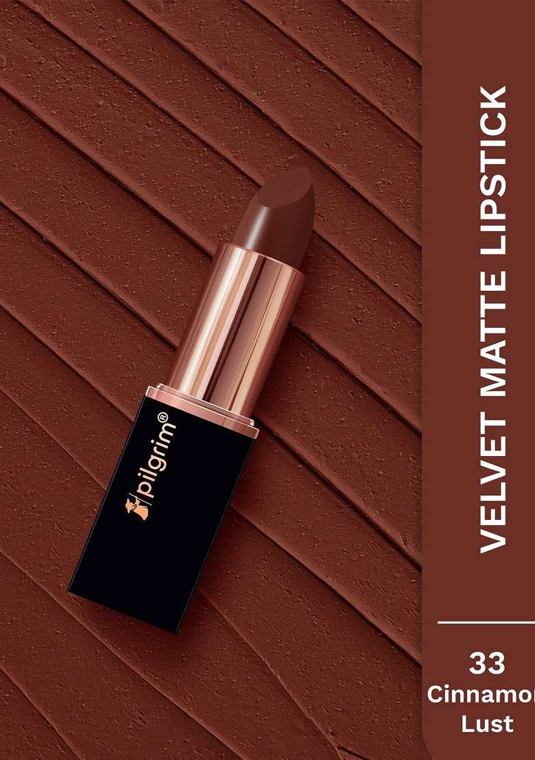 Pilgrim Matte Bullet Intense Colour Transferproof Smudgeproof Lipstick Cinnamon Lust 33 - Indya