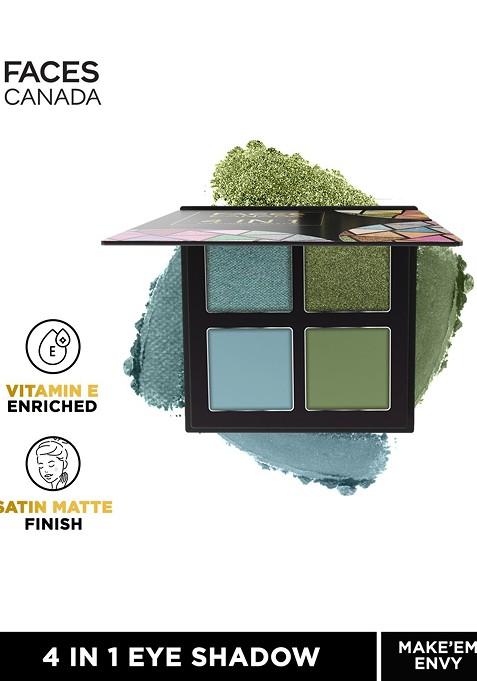 Faces Canada 4 In 1 Long Lasting Matte Finish Eyeshadow Palette Make'Em Envy 05