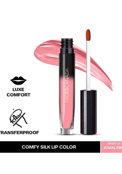 Faces Canada Comfy Silk Lightweight Satin Matte Hd Lipstick 3Ml Jovial Pink 05
