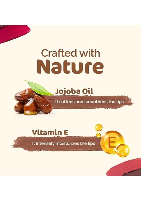 Mamaearth Soft Matte 12Hr Long Stay Lipstick With Jojoba Oil Vitamin E 3 5G Ruby Red