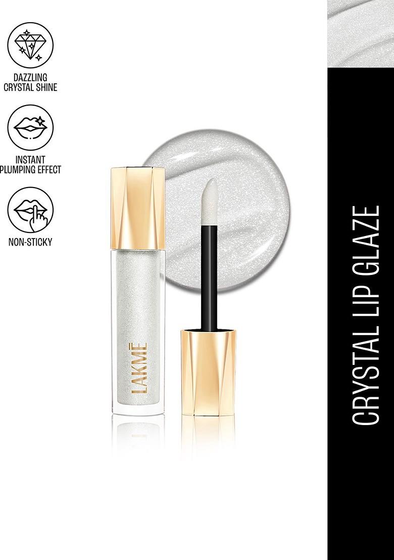 Lakme Glitterati Non Sticky Hydrating Lip Glaze With Vegan Collagen 5Ml Crystal Crush