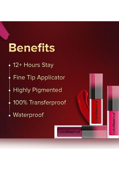 Coloressence Set Of 5 Waterproof Liquid Lipstick Ml Each Dusk To Dawn