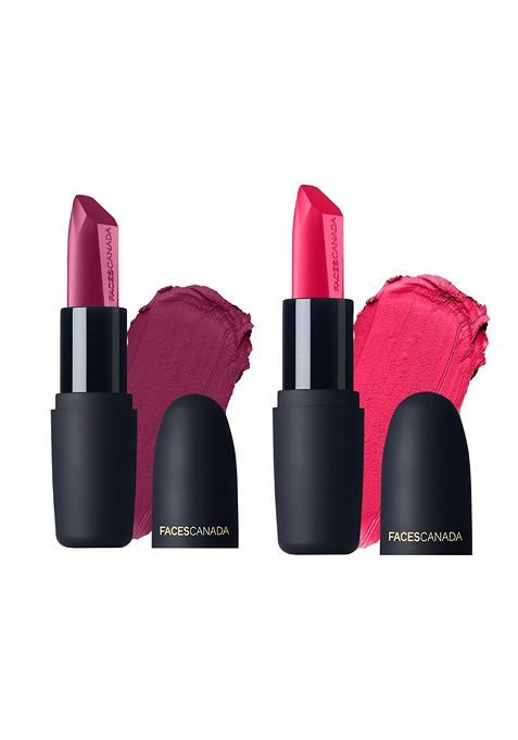 Faces Canada Set Of 2 Weightless Matte Lipstick 4 5G Each Hot Plum Fuschia Wave