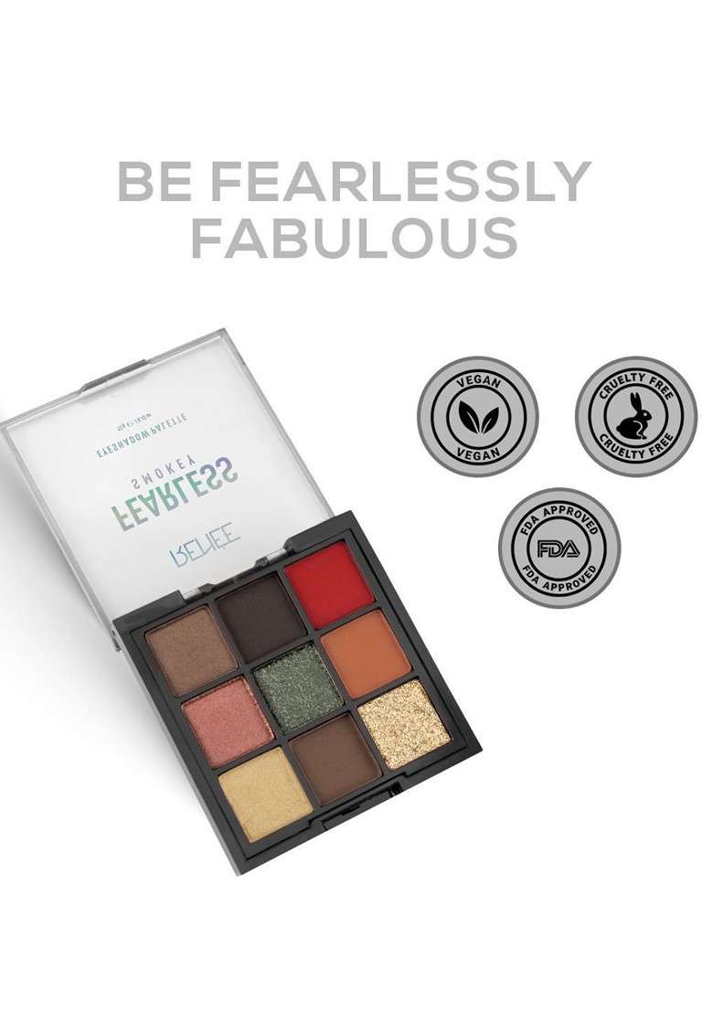 Renee Fearless Long Lasting Non Creasing Eyeshadow Palette 12G Smokey - Indya