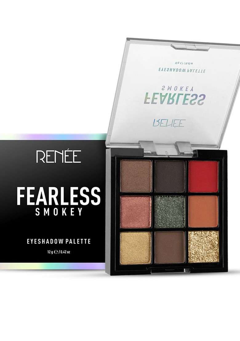 Renee Fearless Long Lasting Non Creasing Eyeshadow Palette 12G Smokey - Indya