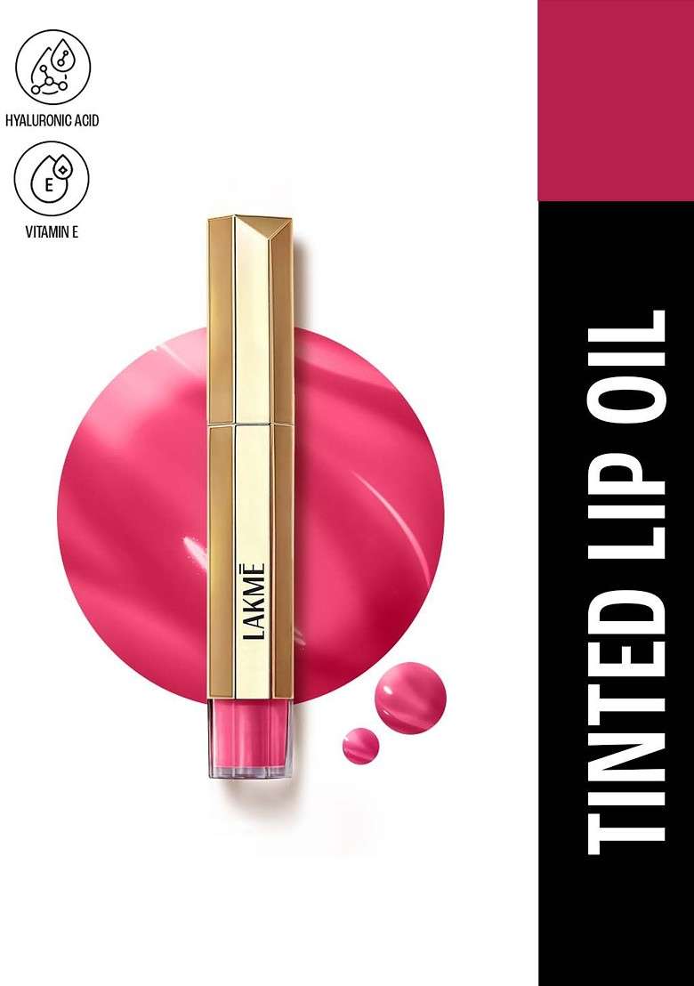 Lakme 9To5 Overtime Shine Tinted Lip Oil Gloss With Almond Jojoba 5 3Ml Berry Bling - Indya