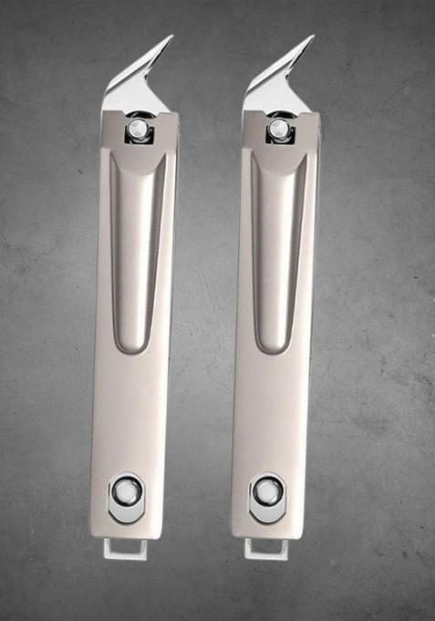 Basicare Set Of 2 High Quality Curved Nail Clipper