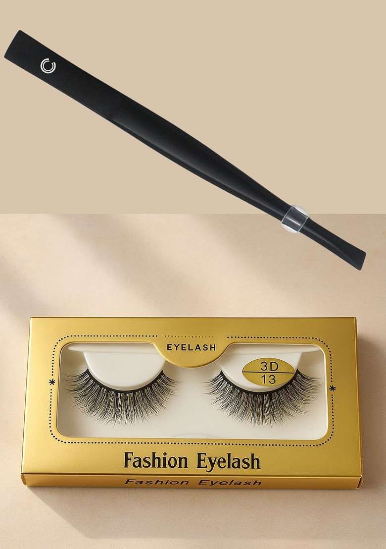 Basicare Set Of 2 Hair Remover Tweezer With False Eyelashes - Indya