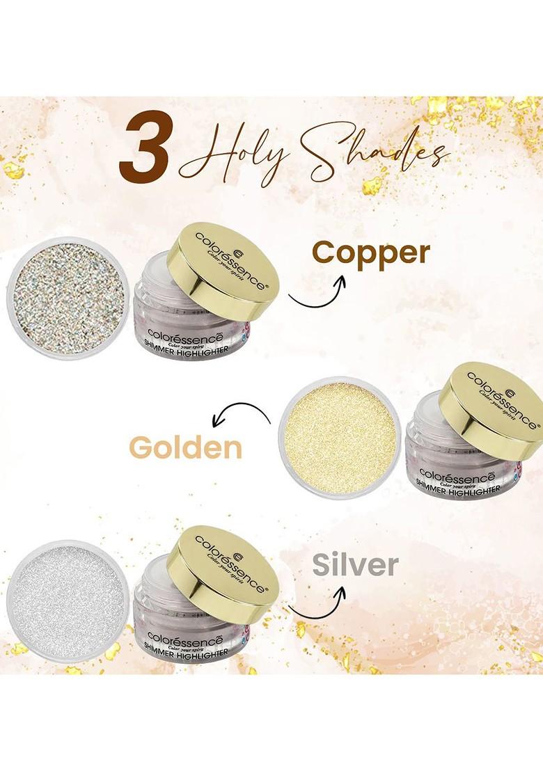 Coloressence Glowdust Shimmer Highlighter Silver Ss 1