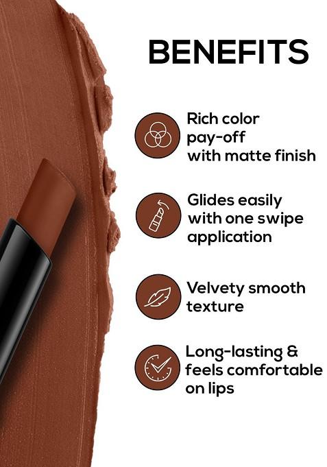 Renee Very Matte Intense Color Weightless Long Lasting Lipstick Deep Espresso