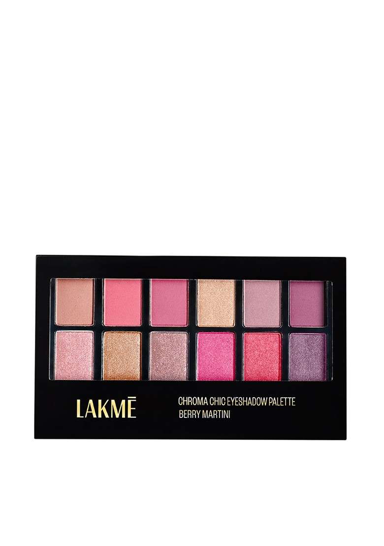 Lakme Glitterati Chroma Chic Eye Shadow Palette For Rich Color Payoff 12G Berry Martini - Indya