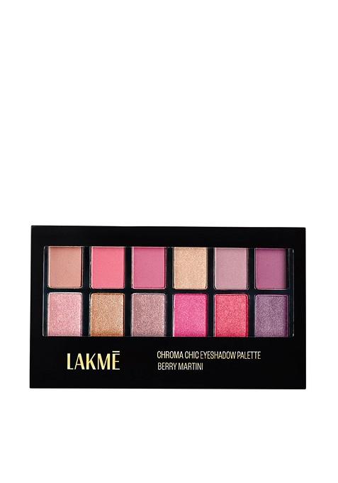 Lakme Glitterati Chroma Chic Eye Shadow Palette For Rich Color Payoff 12G Berry Martini