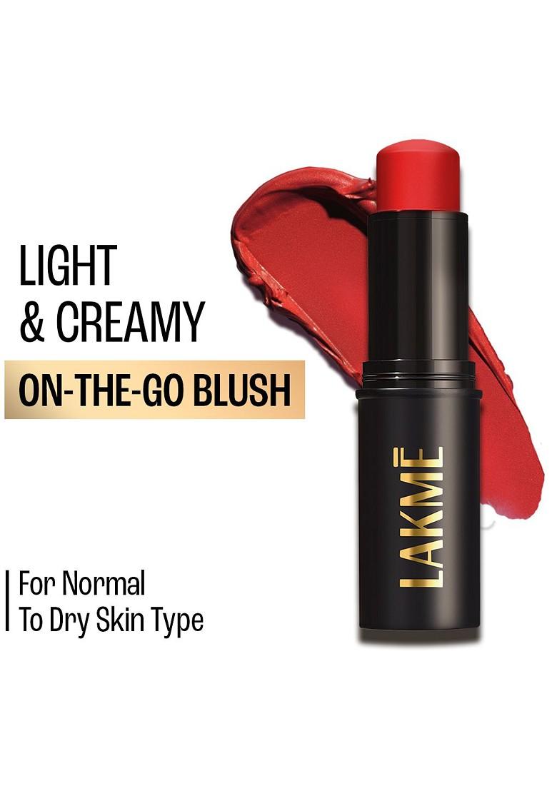Lakme On The Go Facelift Multislayer Blendable Creamy Blush Stick 12G Cherry Bomb 1