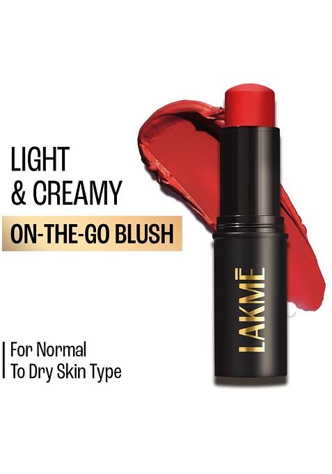 Lakme On The Go Facelift Multislayer Blendable Creamy Blush Stick 12G Cherry Bomb 1