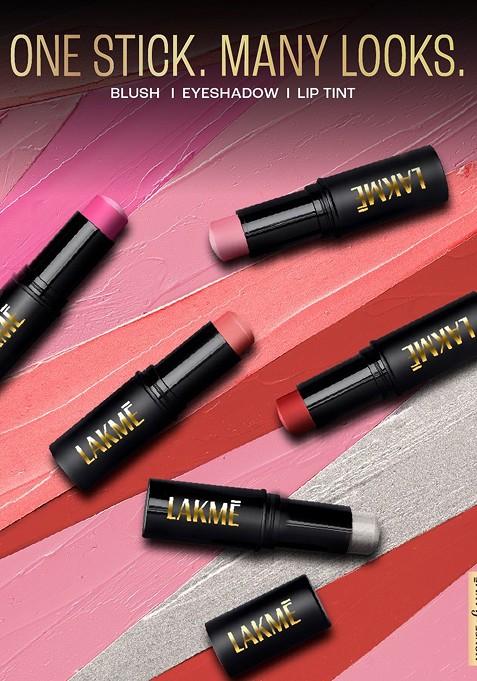 Lakme On The Go Facelift Multislayer Blendable Creamy Blush Stick 12G Cherry Bomb 1