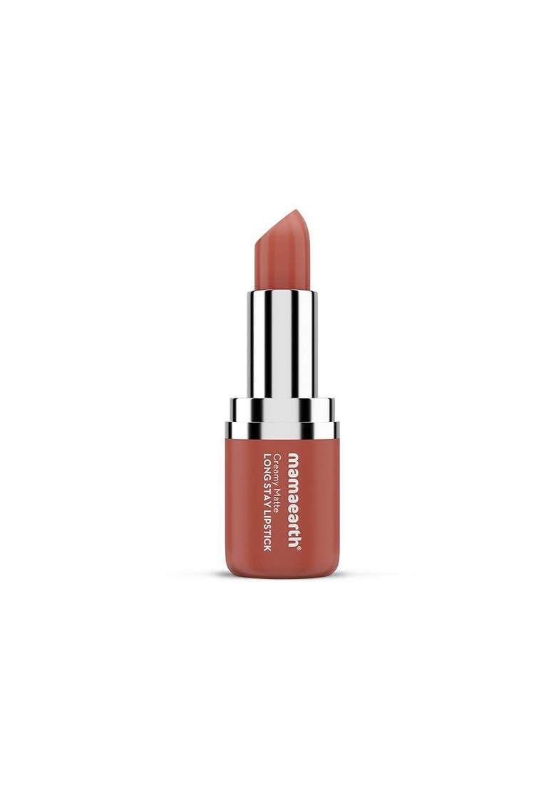 Mamaearth Murumuru Butter Vit E Creamy Matte Long Stay Lipstick Brown Truffle 4 2G - Indya