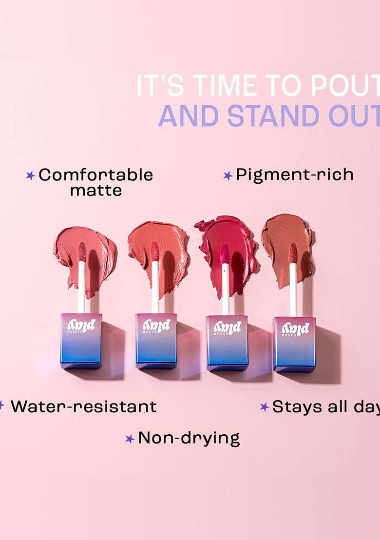 Sugar Play Vibe Check Liquid Lipstick 4 5Ml 01 G O A T - Indya