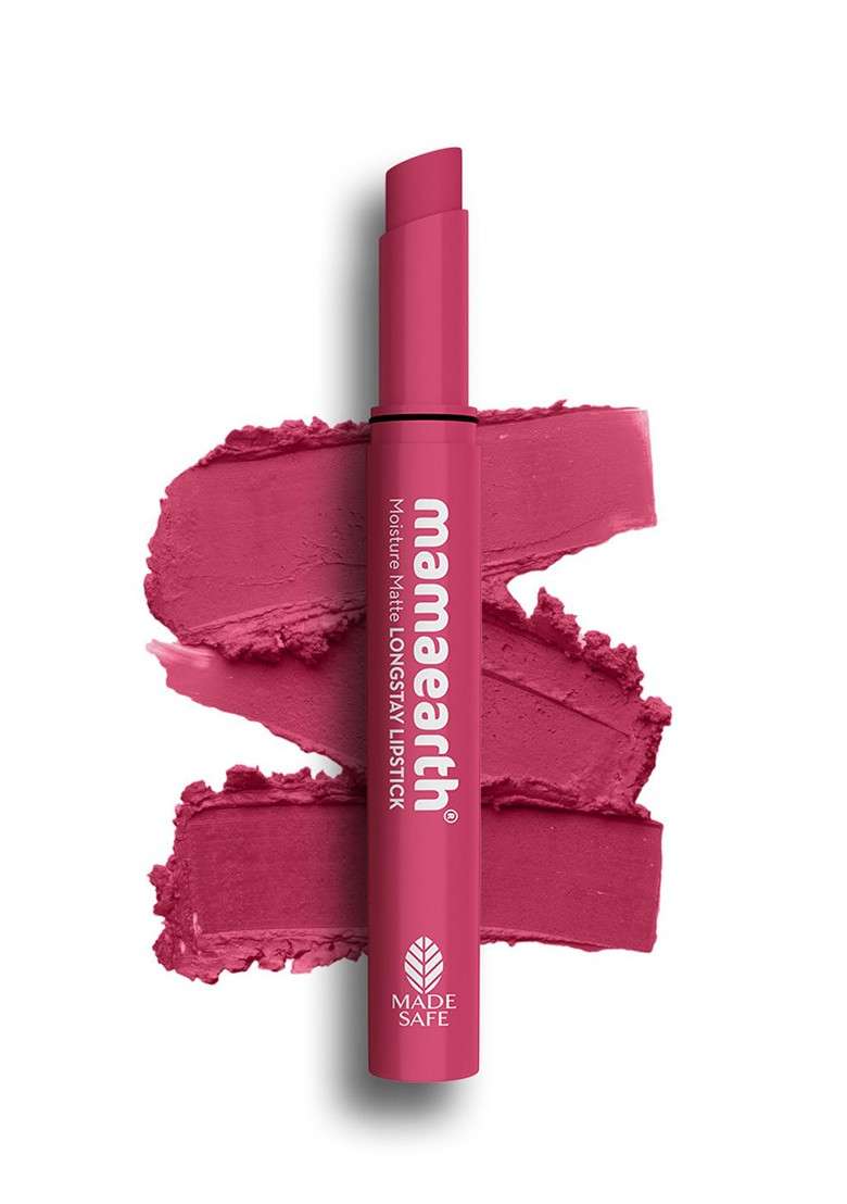 Mamaearth Moisture Matte Longstay Lipstick With Avocado Oil Vit E Candyfloss Pink 03 - Indya