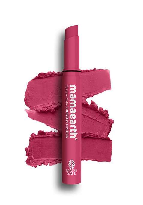 Mamaearth Moisture Matte Longstay Lipstick With Avocado Oil Vit E Candyfloss Pink 03