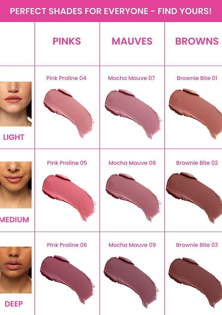 Typsy Beauty Cocoa Peptide Velvet Matte Lipstick 3 5G Mocha Mauve Deep 09 - Indya