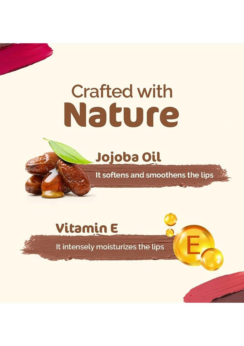 Mamaearth Soft Matte 12Hr Long Stay Lipstick With Jojoba Oil Vitamin E 3 5G Honey Blush