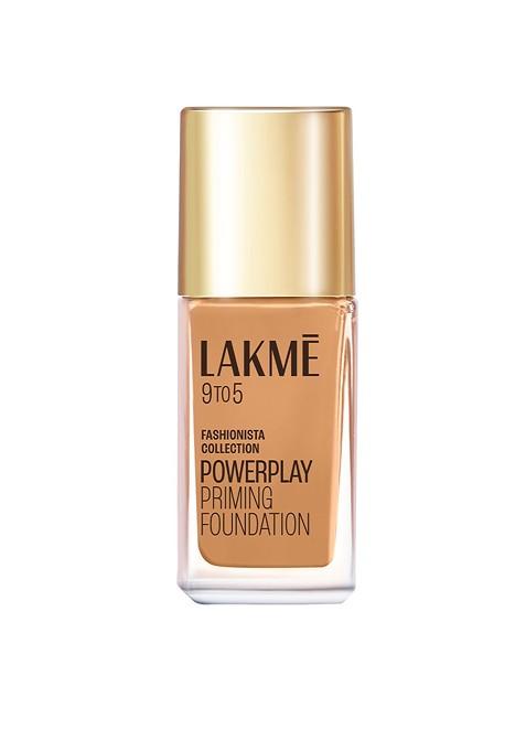 Lakme 9To5 Powerplay Priming Foundation With Built In Primer Spf20 25Ml Warm Caramel