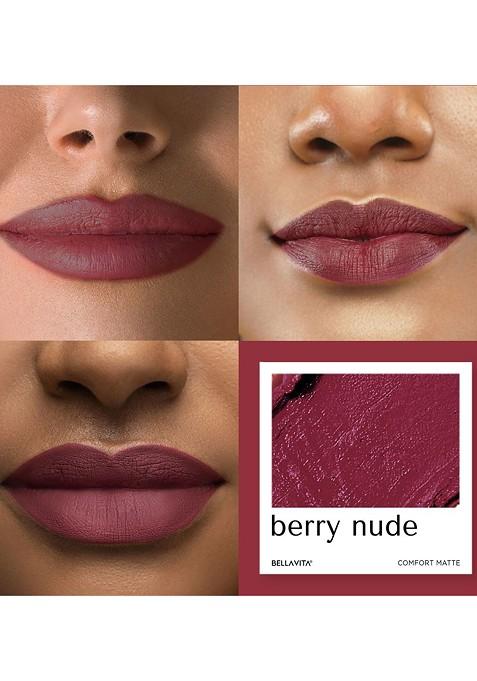 Bella Vita Organic Comfort Creamy Matte Finish Long Lasting Bullet Lipstick 4 2G Berry Nude